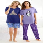 Graphic Tee PJ Set image number null
