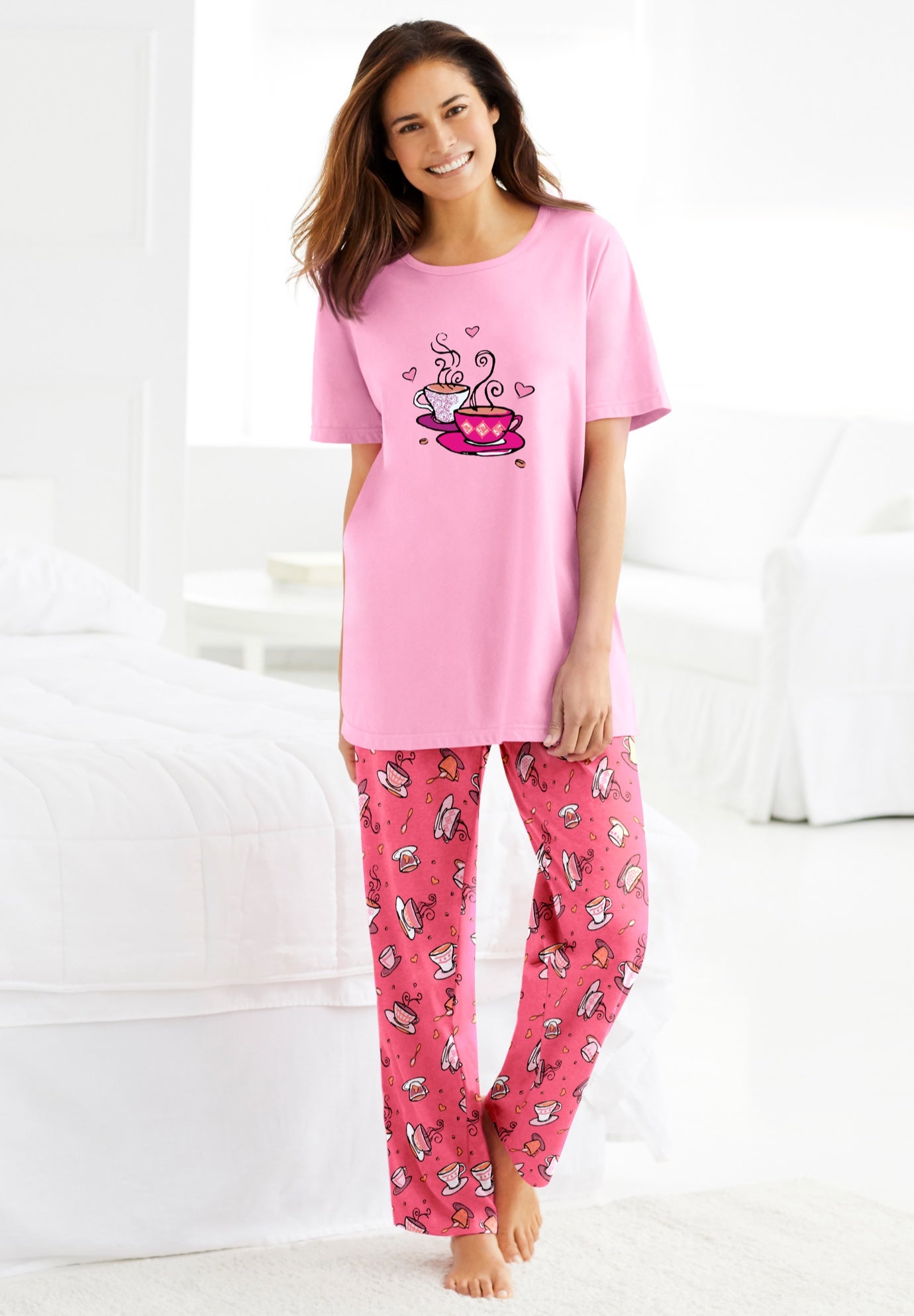 Graphic Tee PJ Set image number 0