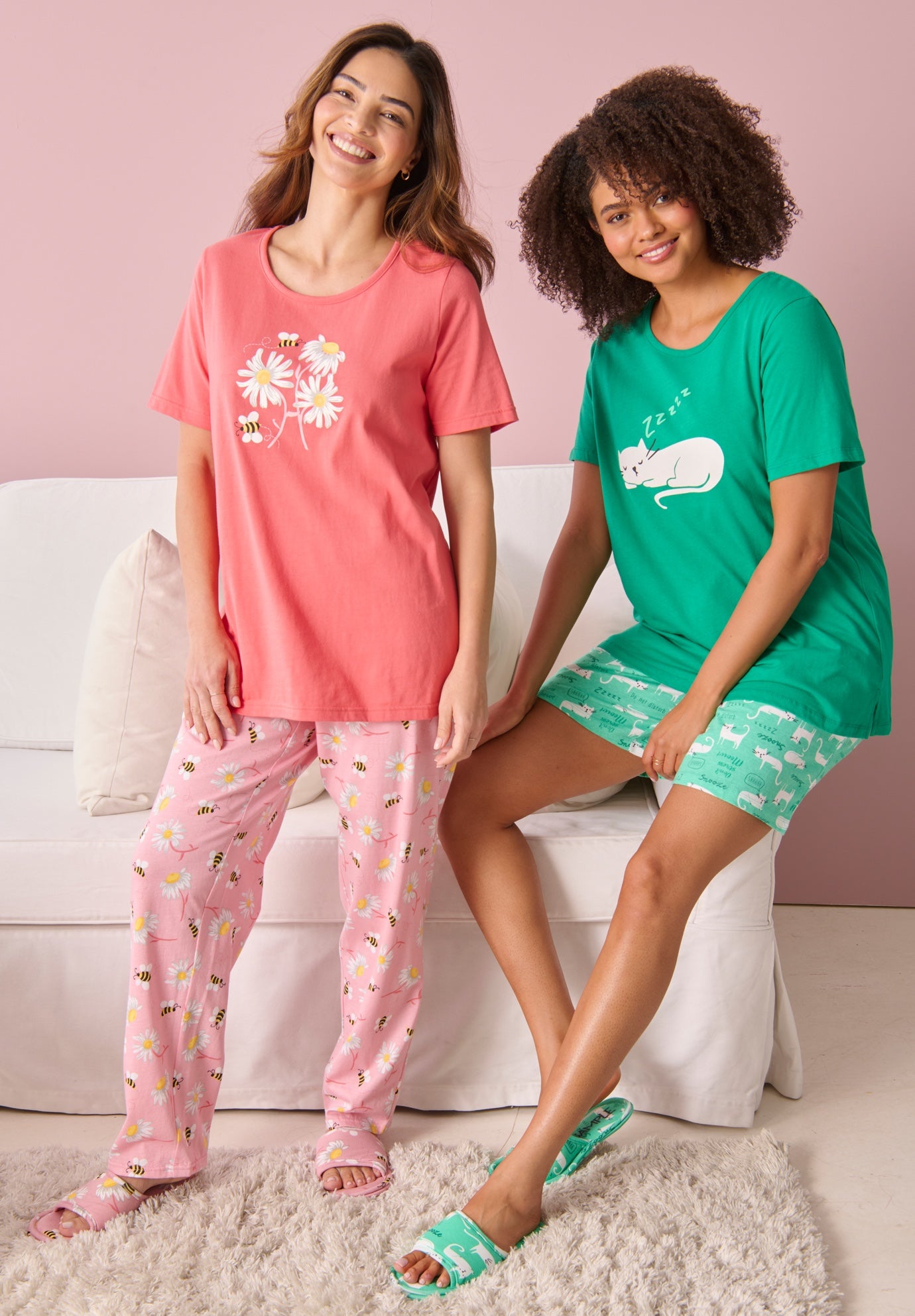 Graphic Tee PJ Set image number 4