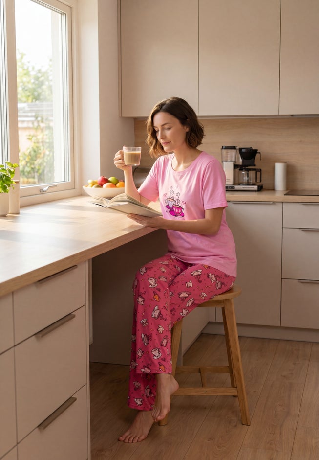 Graphic Tee Pure Cotton PJ Set image number 6