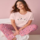 Graphic Tee Pure Cotton PJ Set image number null