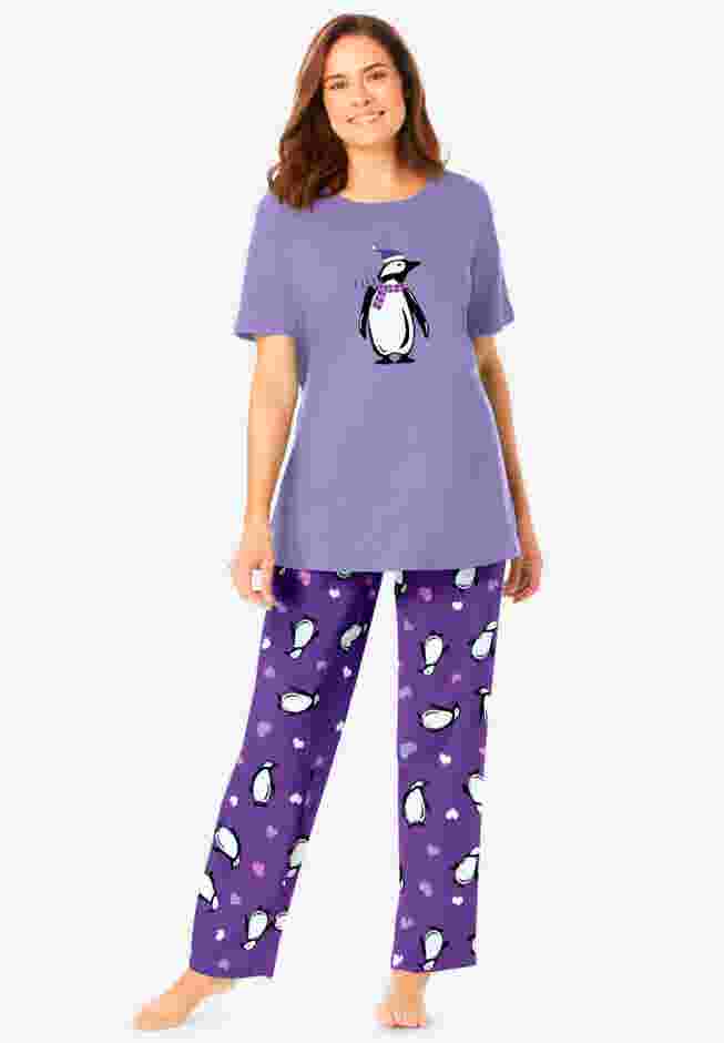 Graphic Tee PJ Set image number 3