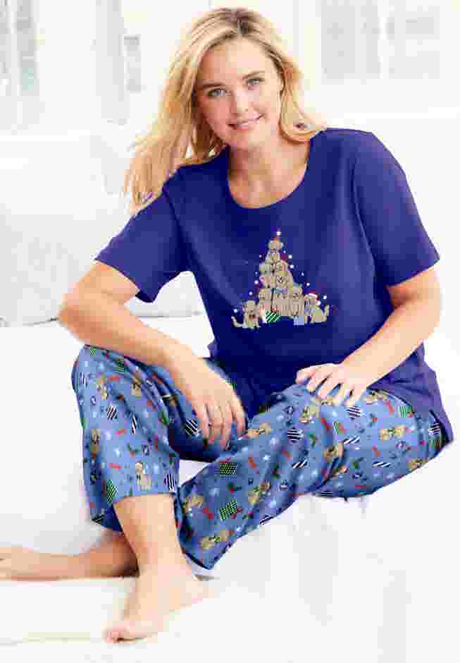 Graphic Tee PJ Set image number 3