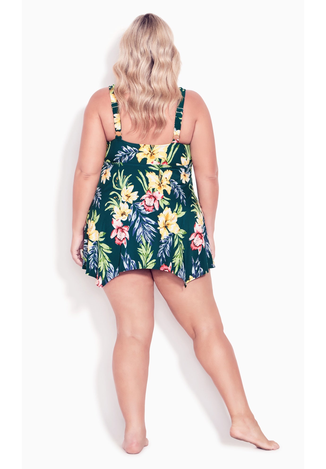 Sharkbite Print Swim Dress image number 1