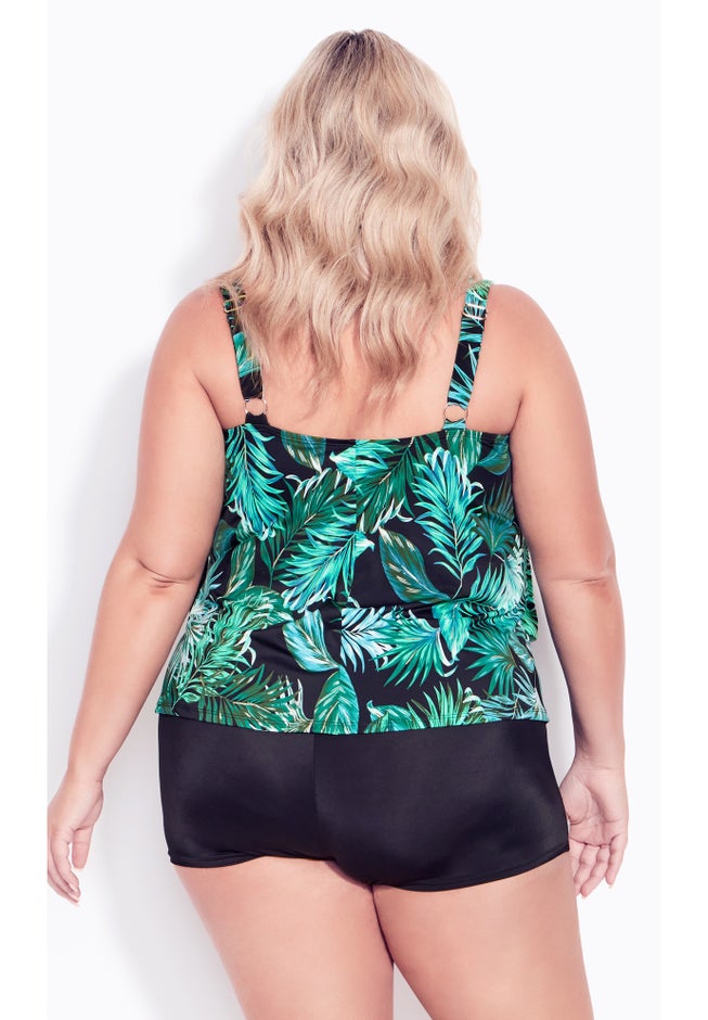 3 Tiered Print Tankini Top image number 2