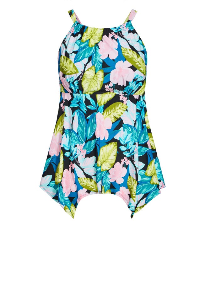 Hanki Print Tankini Top image number 2