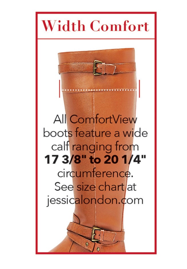 The Donna Tall Wide Calf Leather Boot By Comfortview image number 6