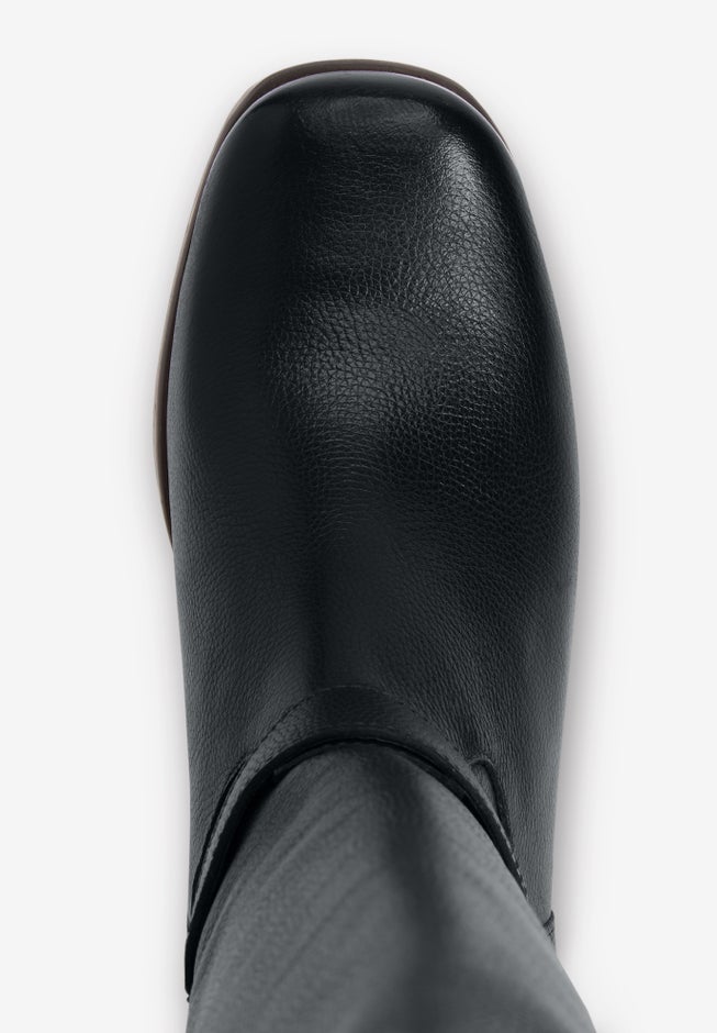 The Donna Tall Wide Calf Leather Boot By Comfortview image number 4