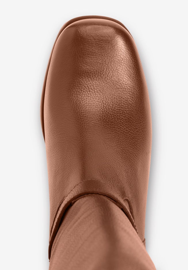 The Donna Tall Wide Calf Leather Boot By Comfortview image number 4