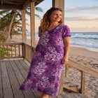 V-Neck Short Sleeve Maxi Lounger image number null