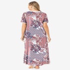 V-Neck Short Sleeve Maxi T-Shirt Lounger image number null
