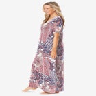 V-Neck Short Sleeve Maxi T-Shirt Lounger image number null