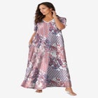 V-Neck Short Sleeve Maxi T-Shirt Lounger image number null