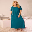 V-Neck Short Sleeve Maxi Lounger image number null