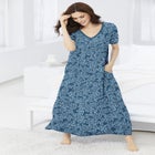 V-Neck Short Sleeve Maxi Lounger image number null