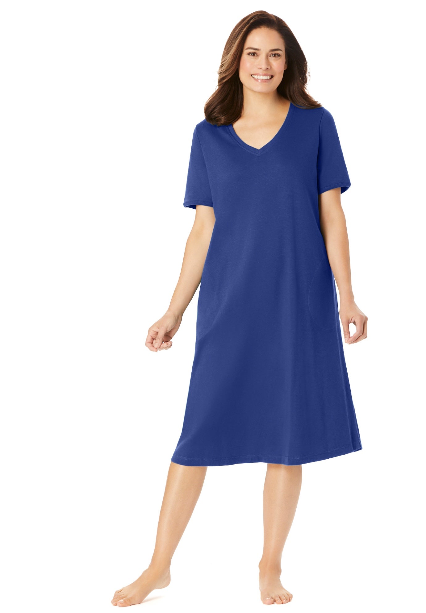 V-Neck Short Sleeve Short T-Shirt Lounger image number 0