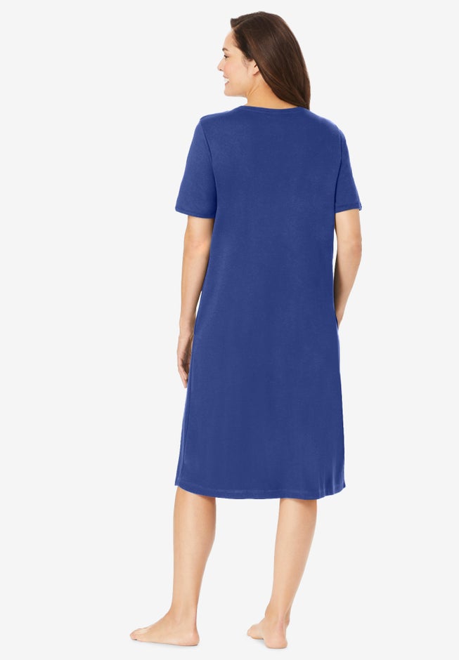 V-Neck Short Sleeve Short T-Shirt Lounger image number 1