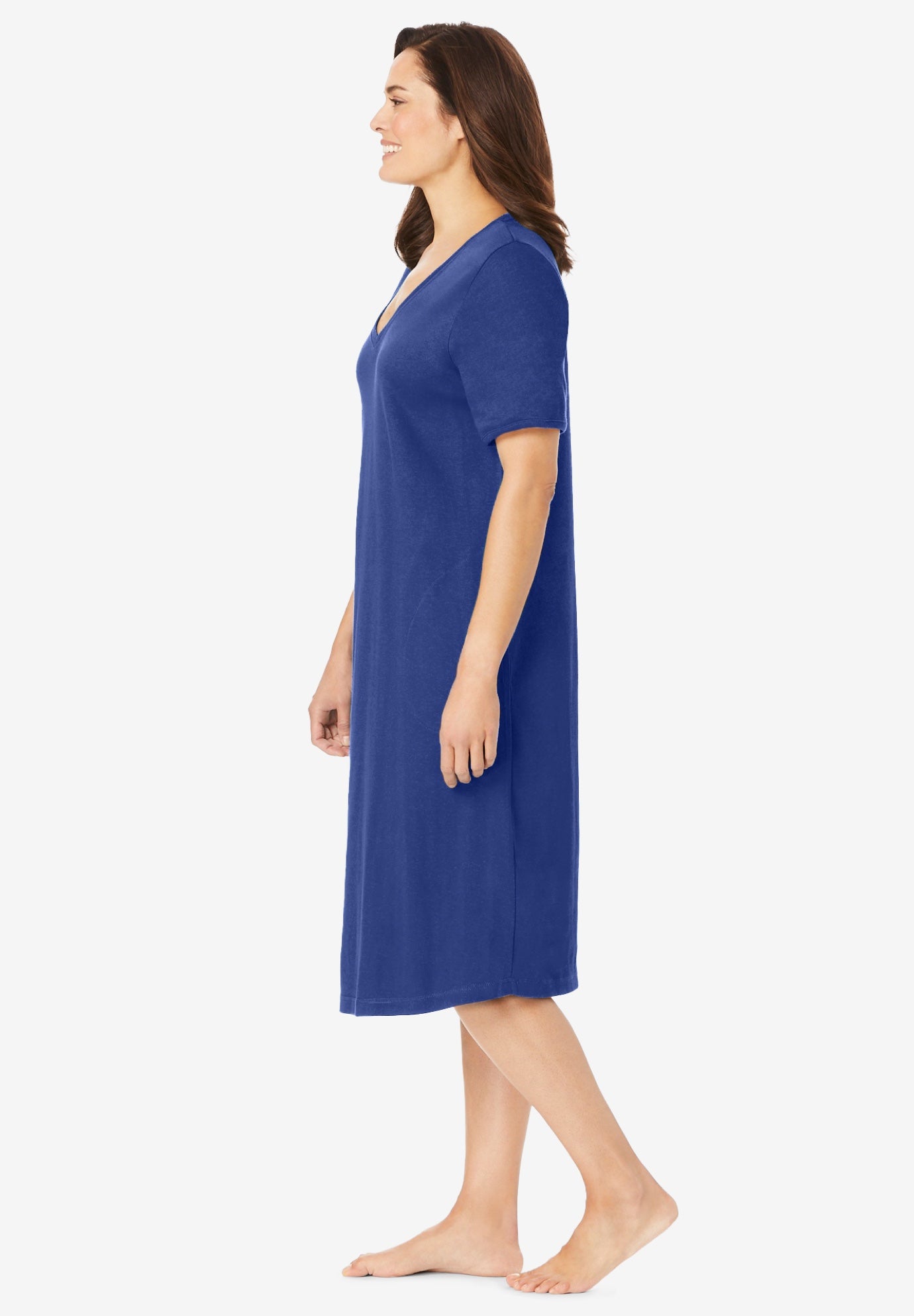 V-Neck Short Sleeve Short T-Shirt Lounger image number 2