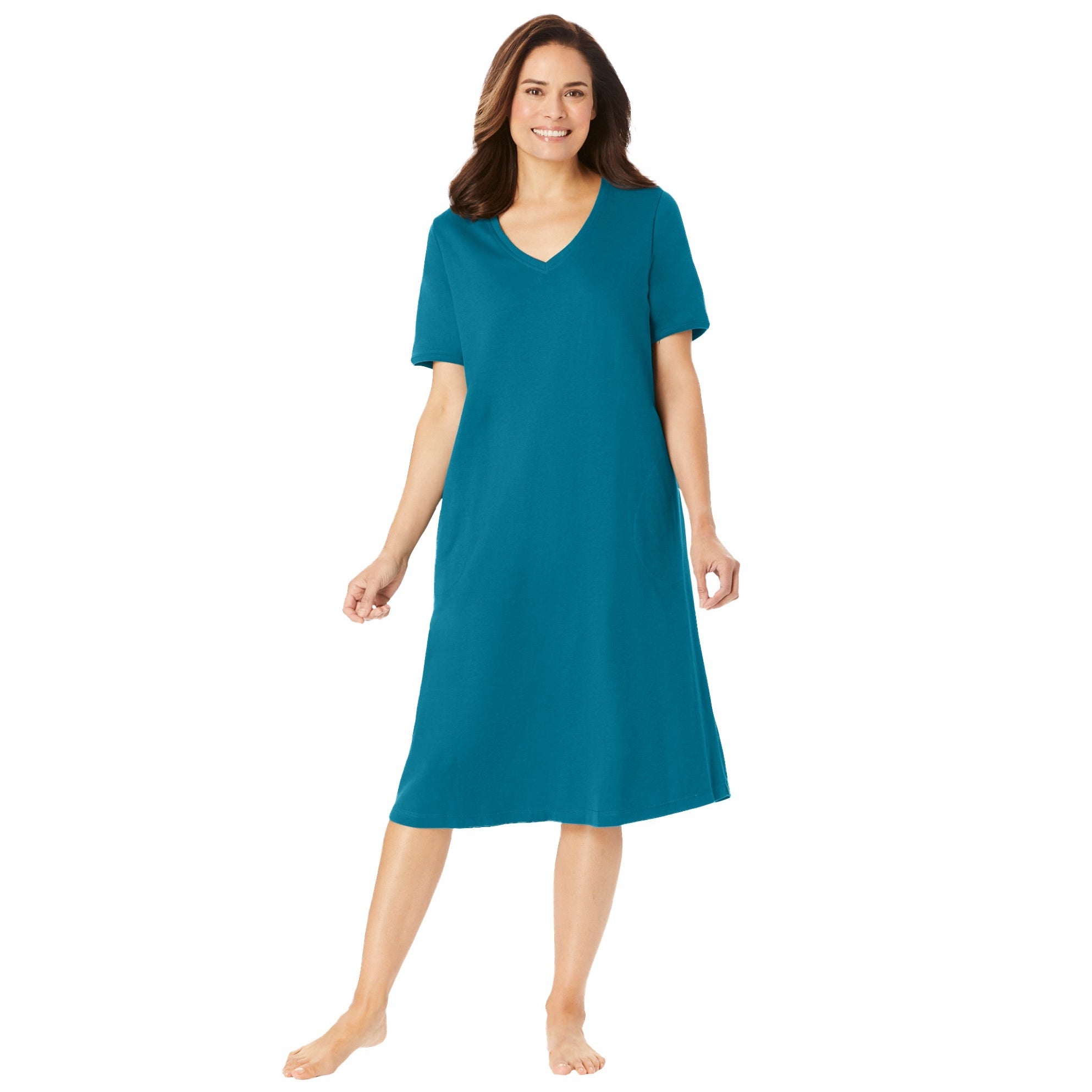V-Neck Short Sleeve Short T-Shirt Lounger image number 0