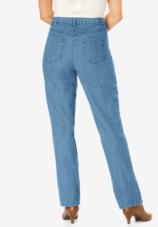 Perfect Relaxed All-Cotton Denim Five-Pocket Jeans image number 1