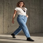 Perfect Relaxed All-Cotton Denim Five-Pocket Jeans image number 4
