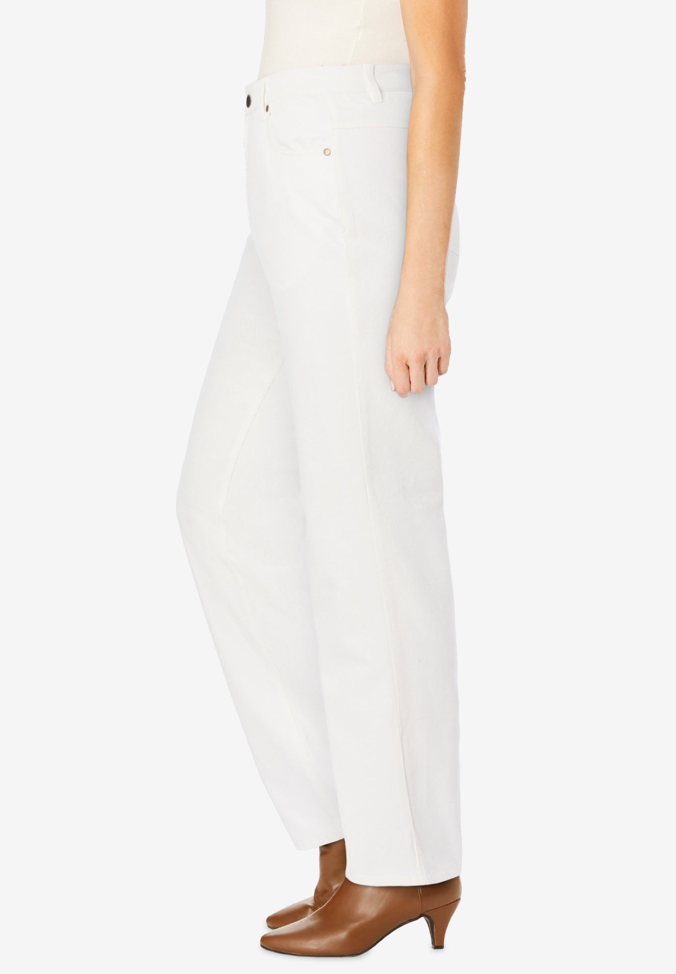 Perfect Relaxed All-Cotton Denim Five-Pocket Jeans image number 2