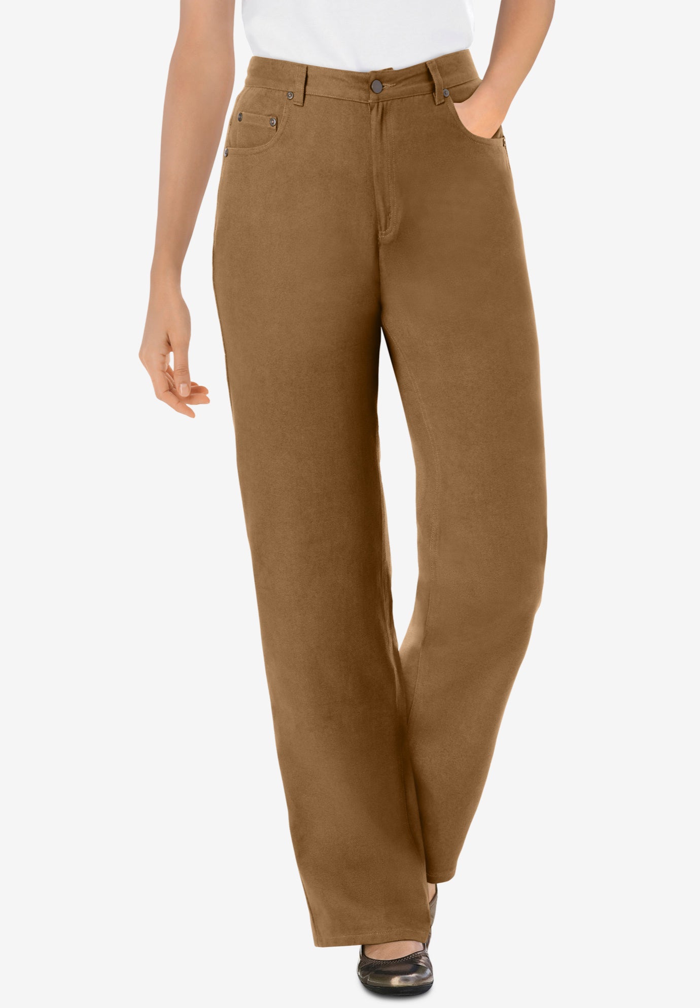 Perfect Relaxed All-Cotton Denim Five-Pocket Jeans image number 0