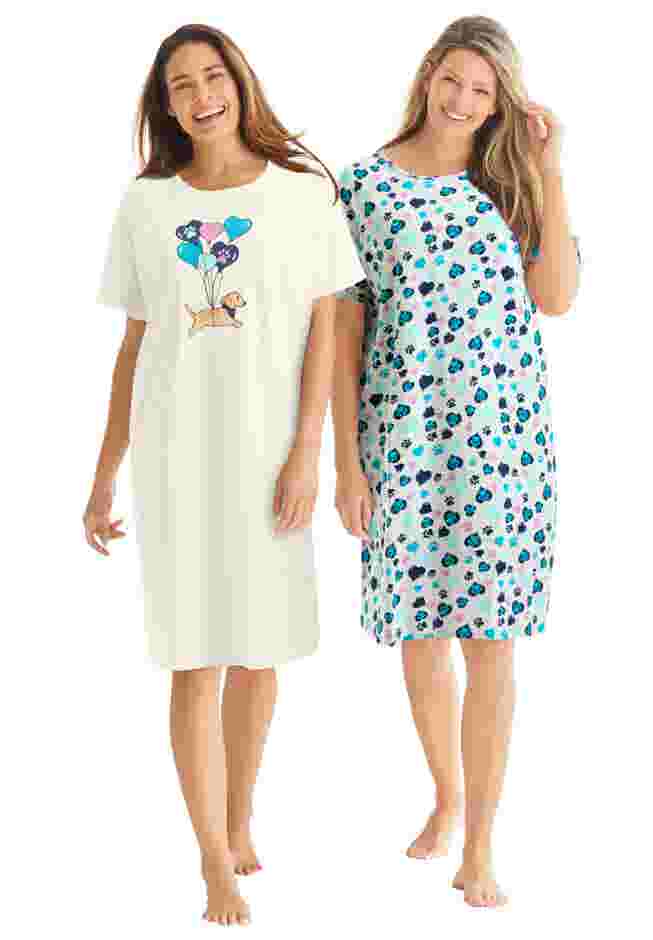 2-Pack Short-Sleeve Sleepshirt image number 4