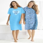 2-Pack Short-Sleeve Sleepshirt image number null