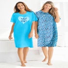 2-Pack Short-Sleeve Sleepshirt image number null