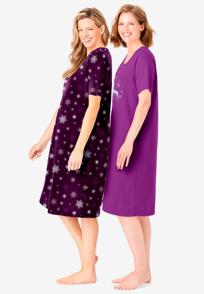 2-Pack Short-Sleeve Sleepshirt image number 2