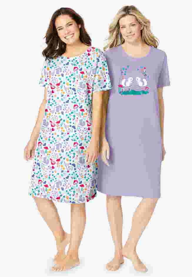 2-Pack Short-Sleeve Sleepshirt image number 0