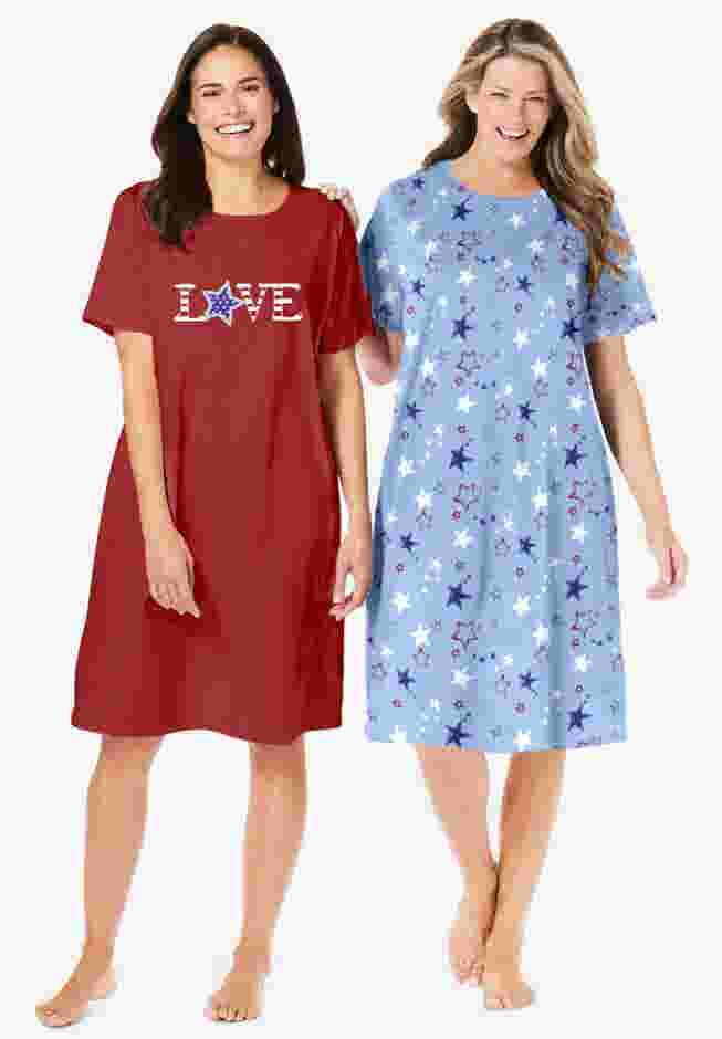 2-Pack Short-Sleeve Sleepshirt image number 6