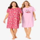 2-Pack Short-Sleeve Sleepshirt image number null