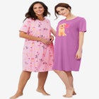 2-Pack Short-Sleeve Sleepshirt image number null