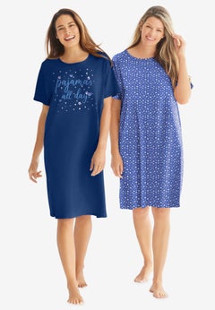 2-Pack Short-Sleeve Sleepshirt
