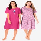 2-Pack Short-Sleeve Sleepshirt image number null