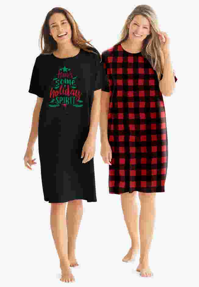 2-Pack Short-Sleeve Sleepshirt image number 0
