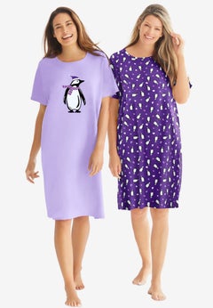 2-Pack Short-Sleeve Sleepshirt