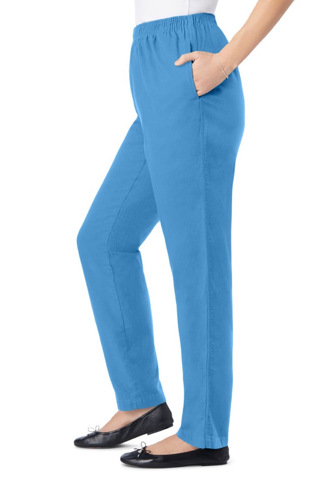 Straight-Leg All-Cotton Denim Pull-On 7-Day Elastic-Waist Jeans image number 2