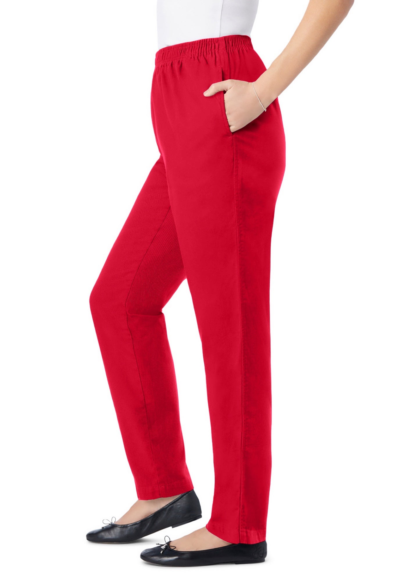 Straight-Leg All-Cotton Denim Pull-On 7-Day Elastic-Waist Jeans image number 2