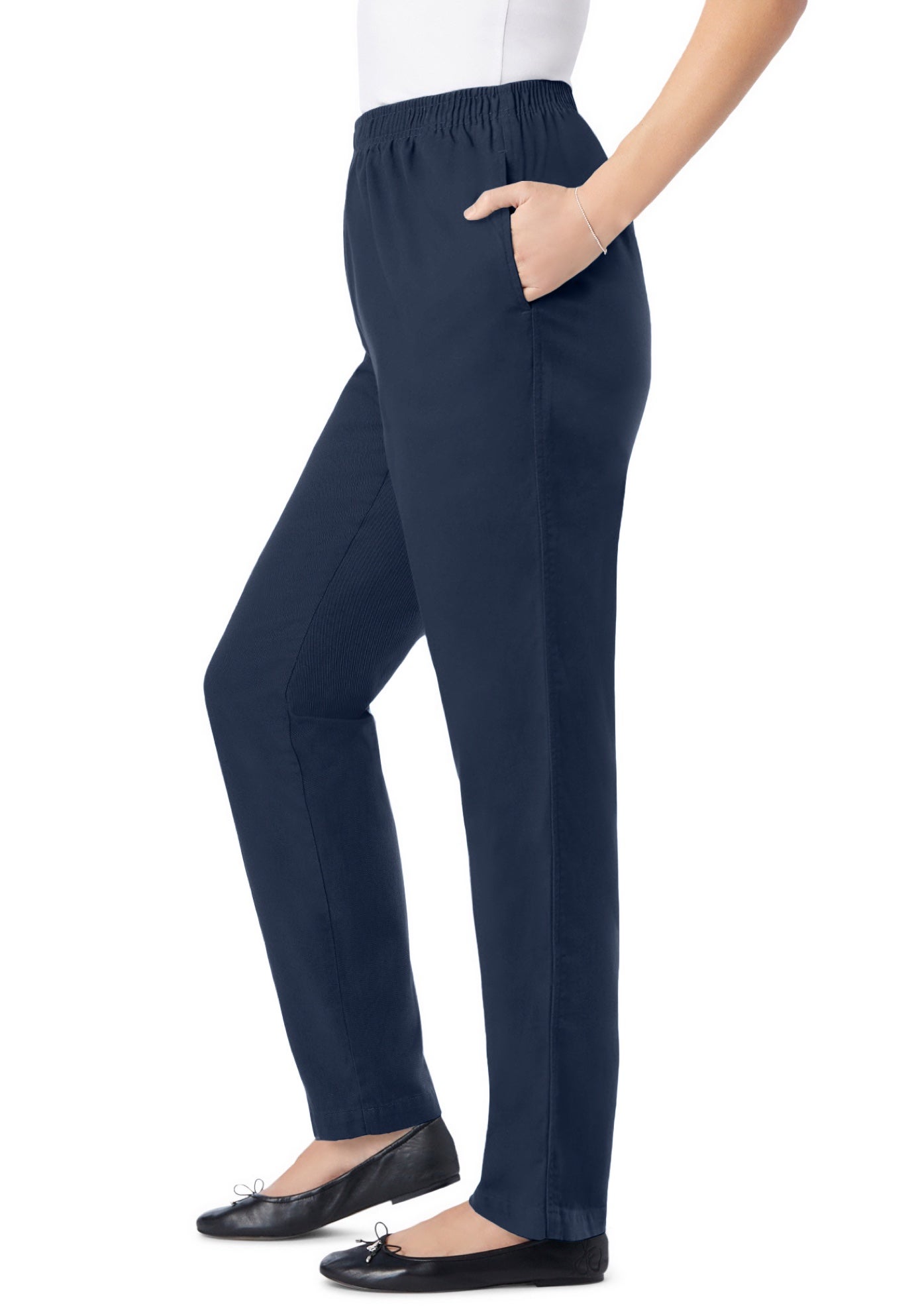 Straight-Leg All-Cotton Denim Pull-On 7-Day Elastic-Waist Jeans image number 2