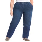 7-Day Straight-Leg Elastic-Waist Cotton Denim Pant image number null