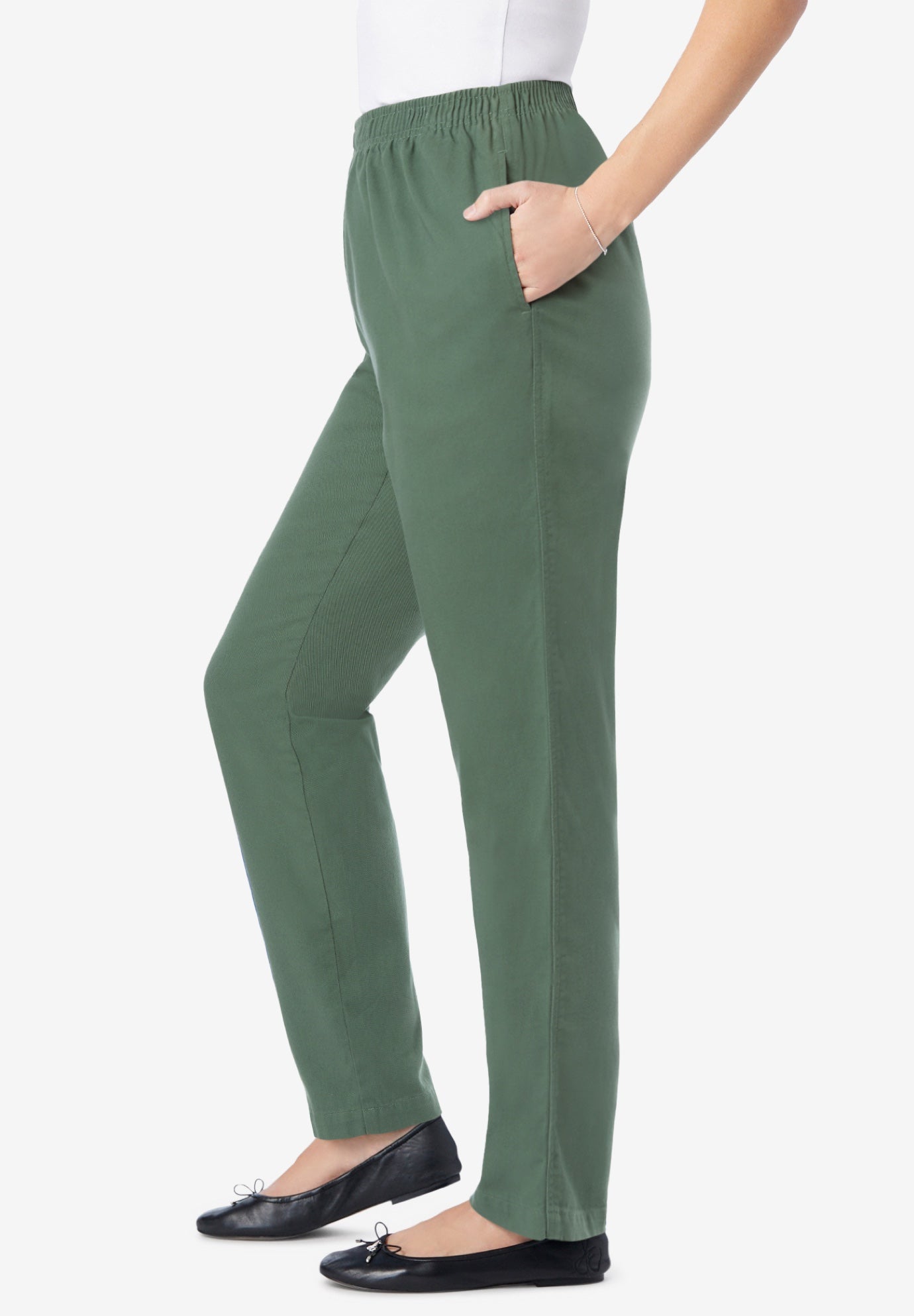 Straight-Leg All-Cotton Denim Pull-On 7-Day Elastic-Waist Jeans image number 2