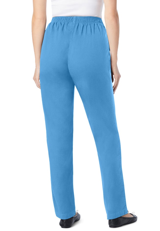 Straight-Leg All-Cotton Denim Pull-On 7-Day Elastic-Waist Jeans image number 1