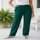 7-Day Straight-Leg Elastic-Waist Cotton Denim Pant image number null