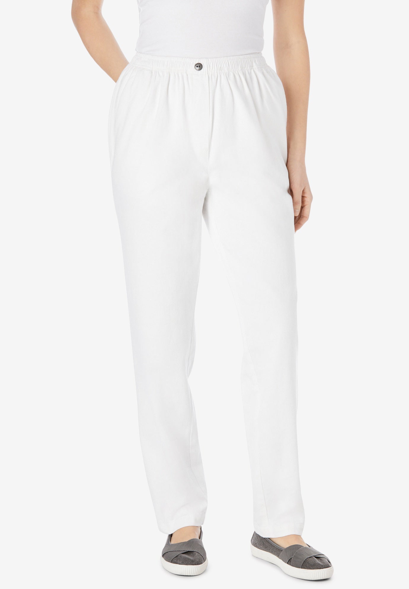 Straight-Leg All-Cotton Denim Pull-On 7-Day Elastic-Waist Jeans image number 0