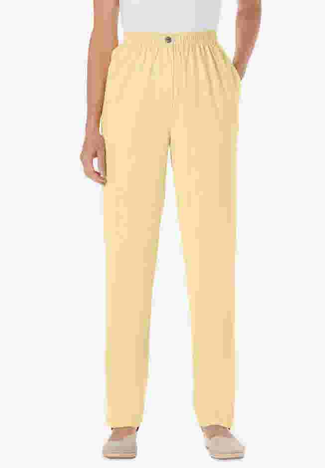 Straight-Leg All-Cotton Denim Pull-On 7-Day Elastic-Waist Jeans image number 0