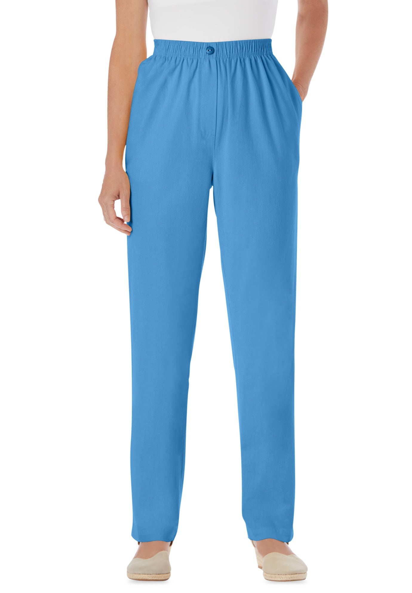 Straight-Leg All-Cotton Denim Pull-On 7-Day Elastic-Waist Jeans image number 0