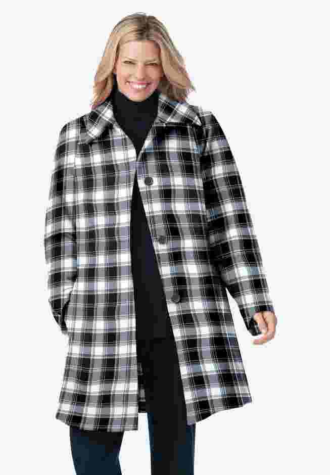 Wool-Blend Classic A-Line Coat image number 0